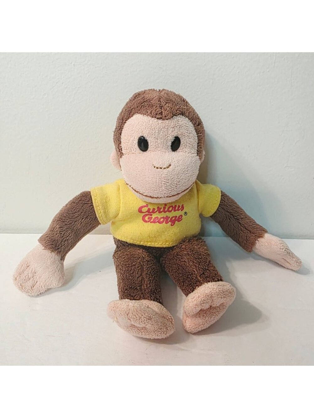 Curious George Monkey Mini 8" Gund Stuffed Plush Yellow Shirt Animal Toy